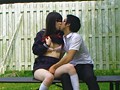 投稿者ヒデさん 野外青姦シリーズ実録！ K池公園でセックスする○校生カップル盗撮 キスだけではガマンできない！？公然での性行為